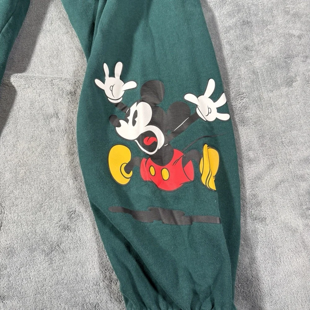Disney Mickey Mouse Sweatpants‎ Size Medium Green Mickey & Co Joggers - Picture 4 of 8